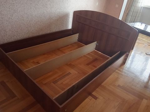 Taxta çarpayı karkası - Material: ağac teksturalı laminat/MDF — Bakı