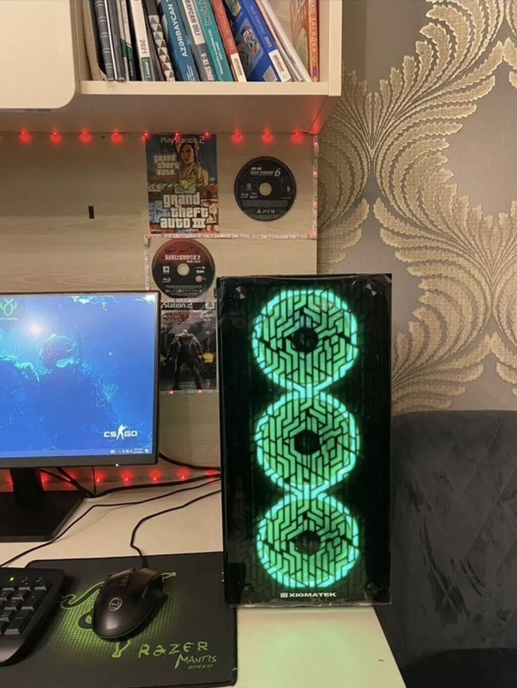 Gaming stolüstü kompüter seti Təcilii Satılır Elimyandi — Elektronika, Bakı (3)