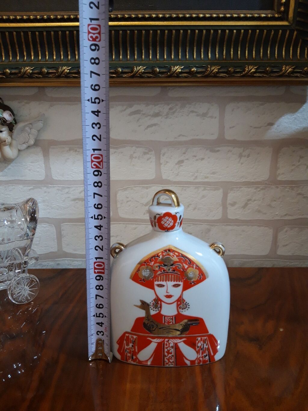 Штоф, фляга, фарфор. ЛФЗ. 1950-1980г. Qrafinka. Qırmızı Ссср peçatı — Süfrə qabı, Bakı (6)
