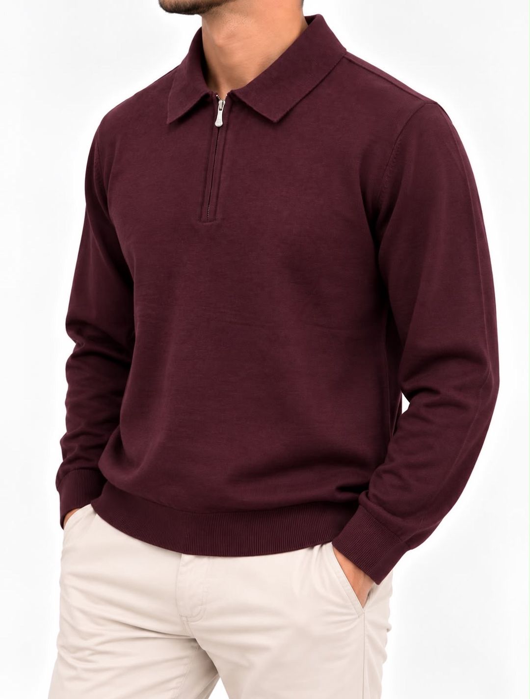 Kişi polo, tünd qırmızı, pambıq, ölçü XL — Mallar, Bakı (3)