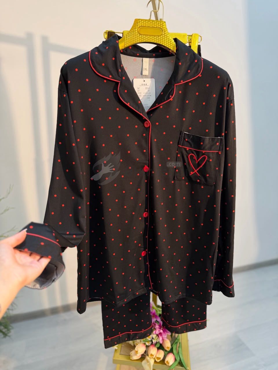 Çox gözəl yumuşaq material düyməli 2li Pijama — Qadın paltarı, Bakı (5)