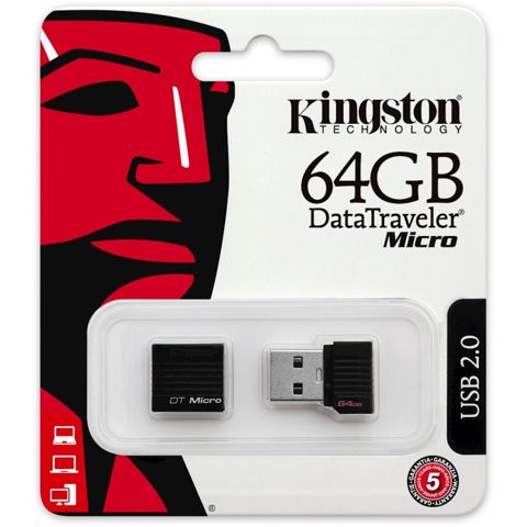 Fleş kart Kingston 64GB USB 2.0 DataTraveler Micro with Yandex cloud space Black DTMCK/64GB-YAN — Bakı