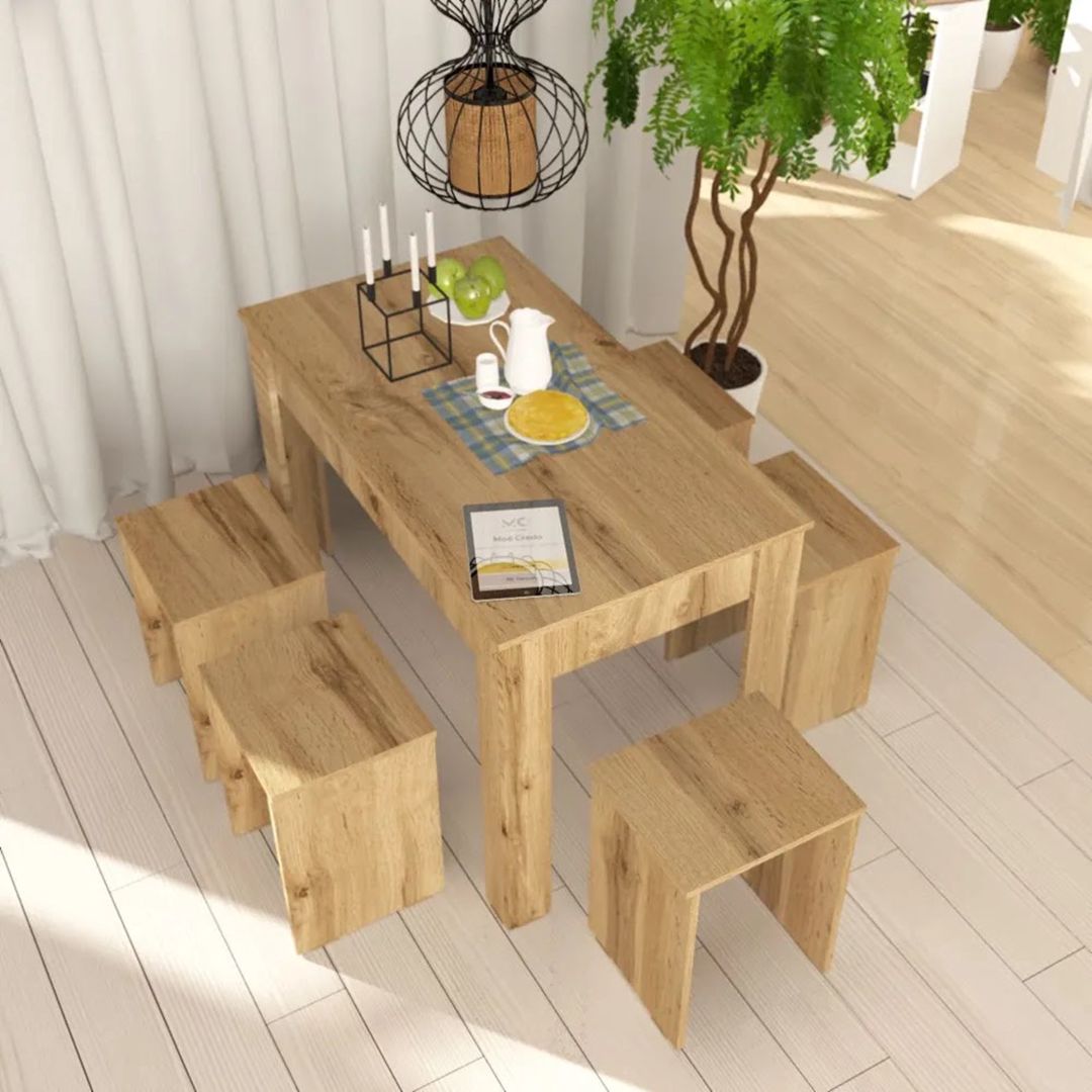 Nahar masası Marina 3563_M25StolmaxiStulVot, Ldsp, 75x60x110 sm, qəhvəyi — Mallar, Bakı (3)