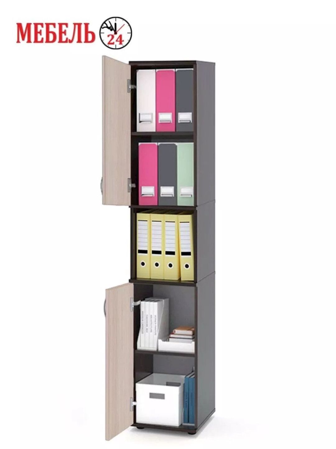 Stellaj 3563_L-M 2StellajOfficeSonBl, 34x37x183 sm, Ldsp, qəhvəyi — Mallar, Bakı (3)
