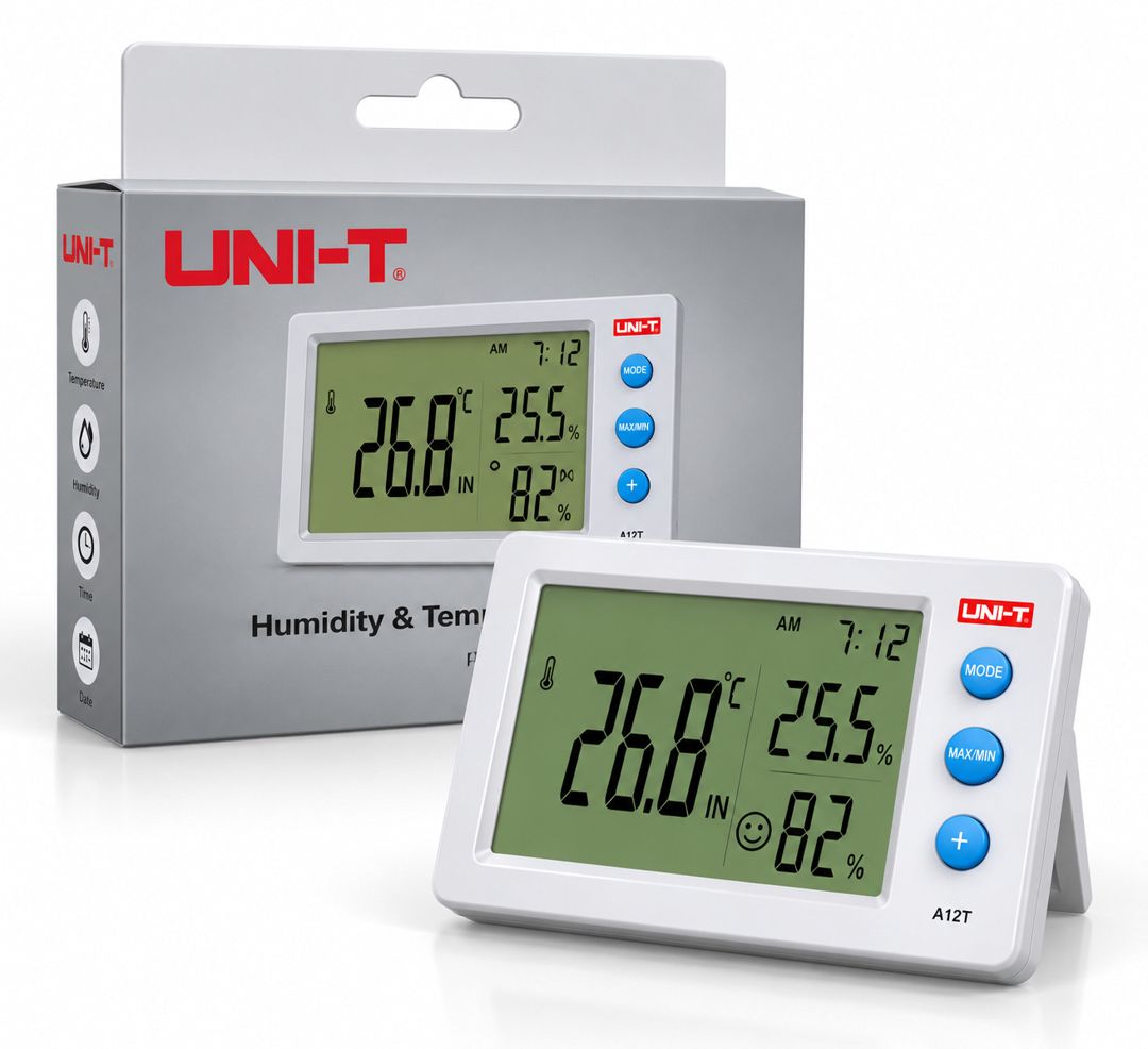 Termohiqrometr Uni-t A12T, elektron, daxili, ağ — Mallar, Bakı