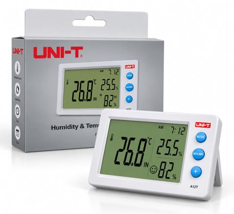 Termohiqrometr Uni-t A12T, elektron, daxili, ağ — 56.75 ₼ · Bakı · Mallar Termohiqrometr Uni-t A12T, elektron, daxili, ağ — Bakı