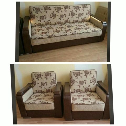 İşlənmiş, Divan, 2 kreslo, Bazalı, Açılan — 165 ₼ · Bakı · Yumşaq mobilya dəstləri İşlənmiş, Divan, 2 kreslo, Bazalı, Açılan — Bakı