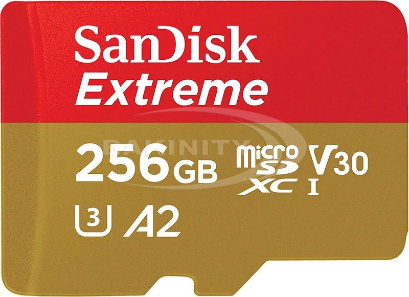 Yaddaş kartı SanDisk 256GB Extreme microSDXC + SD Adapter + Rescue Pro Deluxe — Yaddaş kartları, Bakı