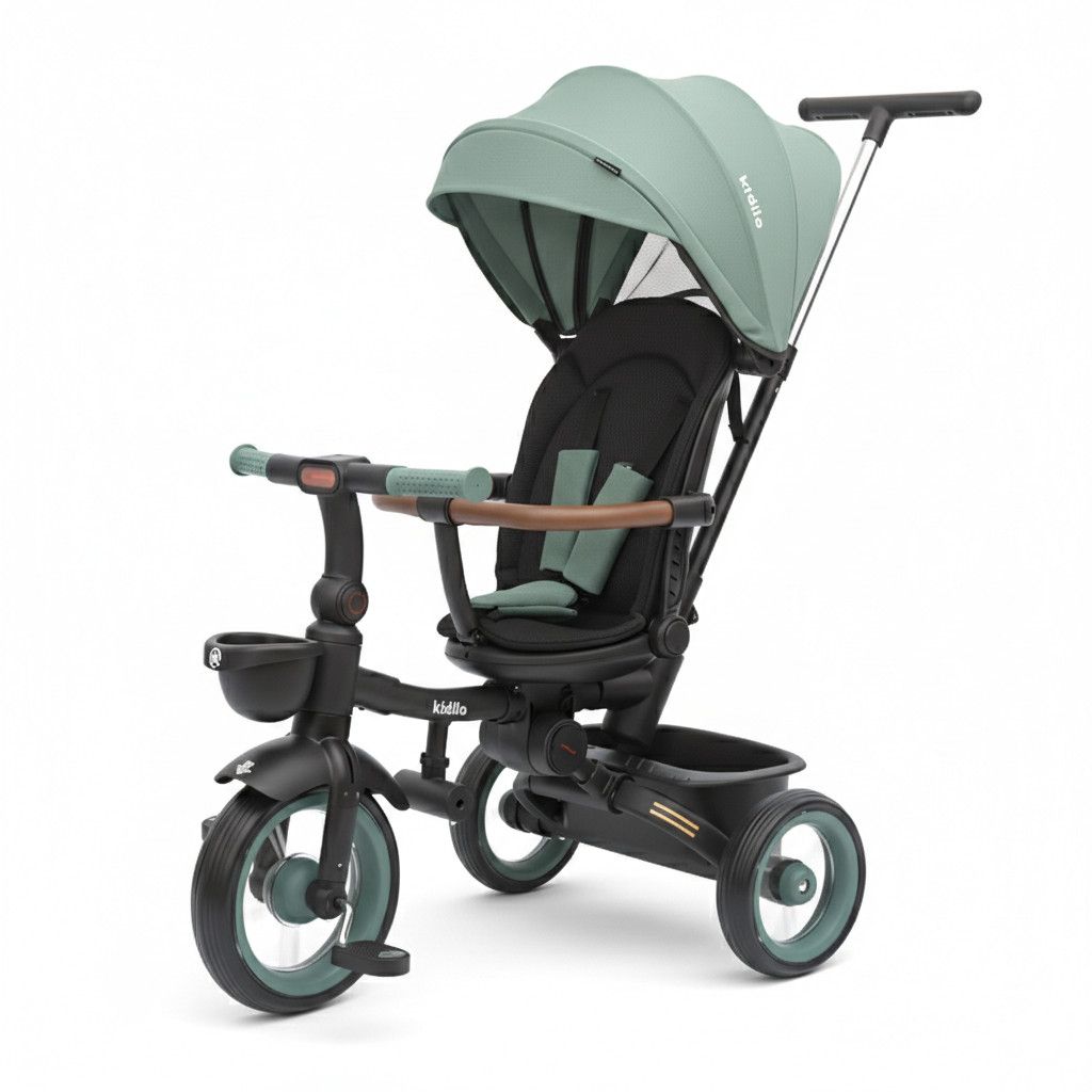 Uşaq üçün velosiped Kidilo 3123NS17, 3 təkərli, qara/açıq yaşıl — Mallar, Bakı