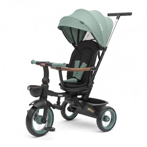 Uşaq üçün velosiped Kidilo 3123NS17, 3 təkərli, qara/açıq yaşıl — Bakı