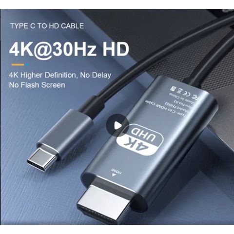 4K dəstəyi ilə USB-C-dən HDTV-yə adapter — Almal — Видео кабели и адаптеры