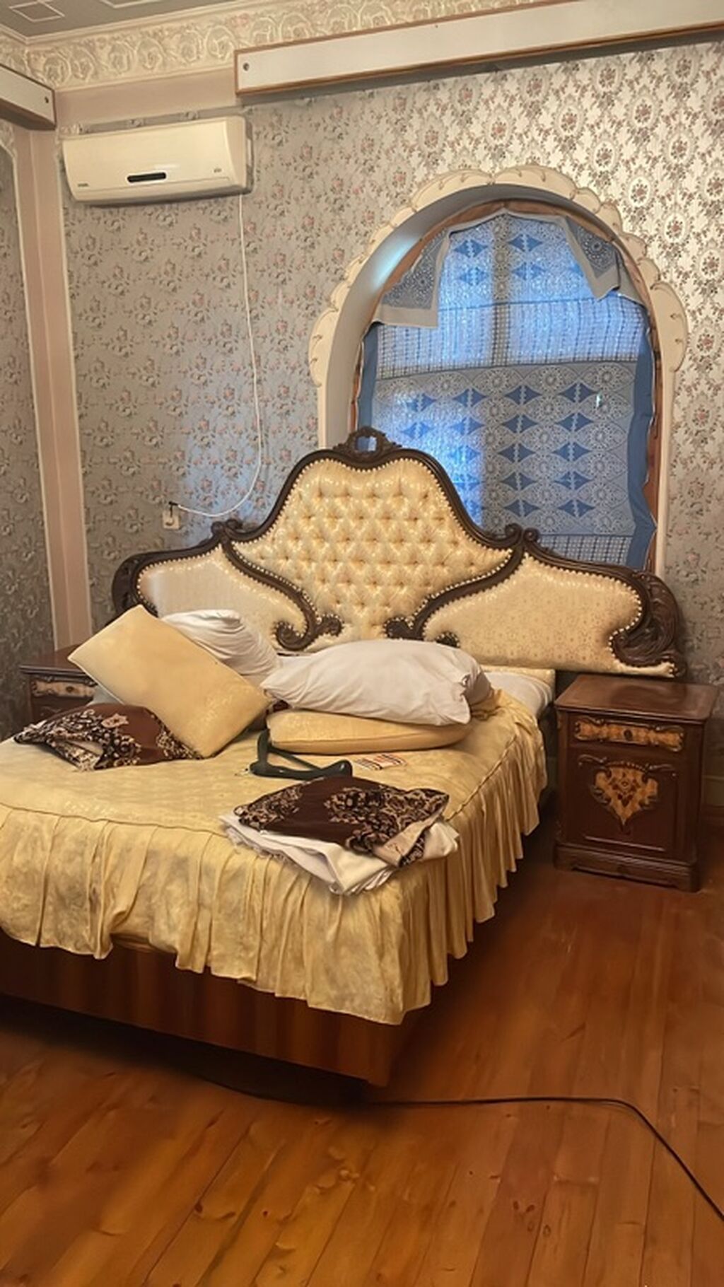 Klassik üslubda yataq otağı dəsti - Material: təbii ağacdan — Yataq otağı mobilya dəstləri, Xırdalan
