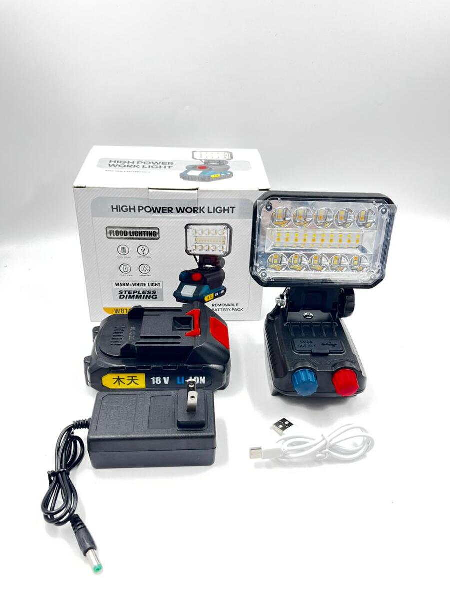 Güclü LED İşıq – 18V Li-ion Akkumulyatorlu — İşıqlandırma, Bakı (2)