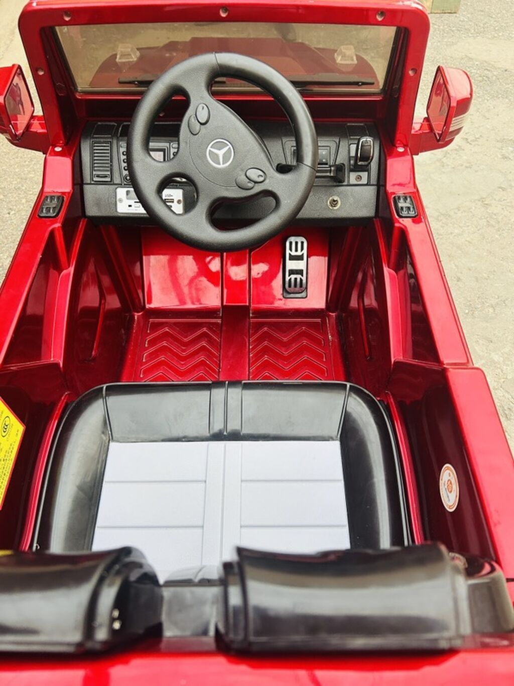 Uşaq üçün elektrikli maşın – G-class üslubunda, qırmızı metalik rəng — Uşaq avtomobilləri, Bakı (6)