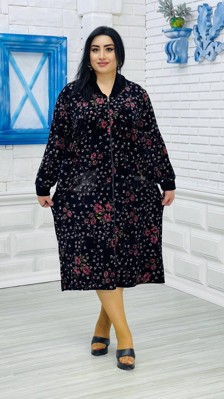 Klassik, sepli, böyük bədən — Qadın paltarı, Bakı (3)