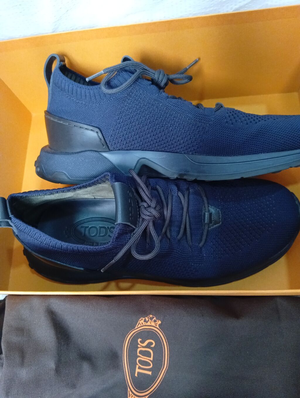 100 manat. Tünd göy rəngli kişi Tod's ayaqqabıları "Tod's Run 63K — Ayakkabılar, Bakı (3)