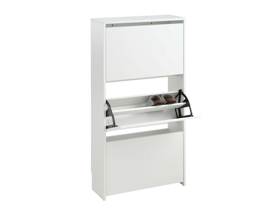 Ayaqqabılar üçün tumba Jysk Bakhuse, 65x124x25 sm, melamin, ağ — Mallar, Bakı (3)