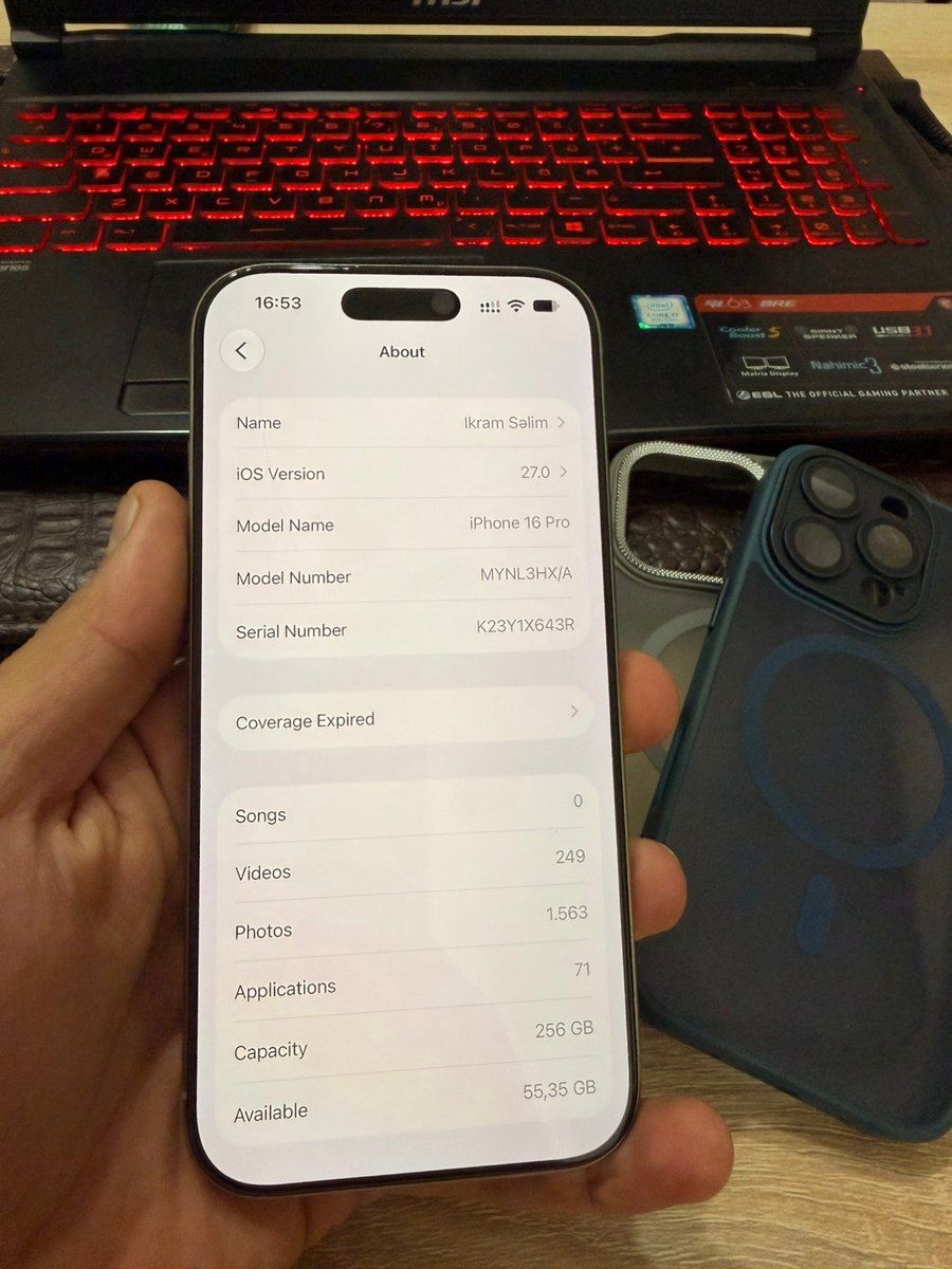 Apple iPhone 16 Pro Natural Titanium 256GB/8GB — Smartfonlar, Bakı (7)