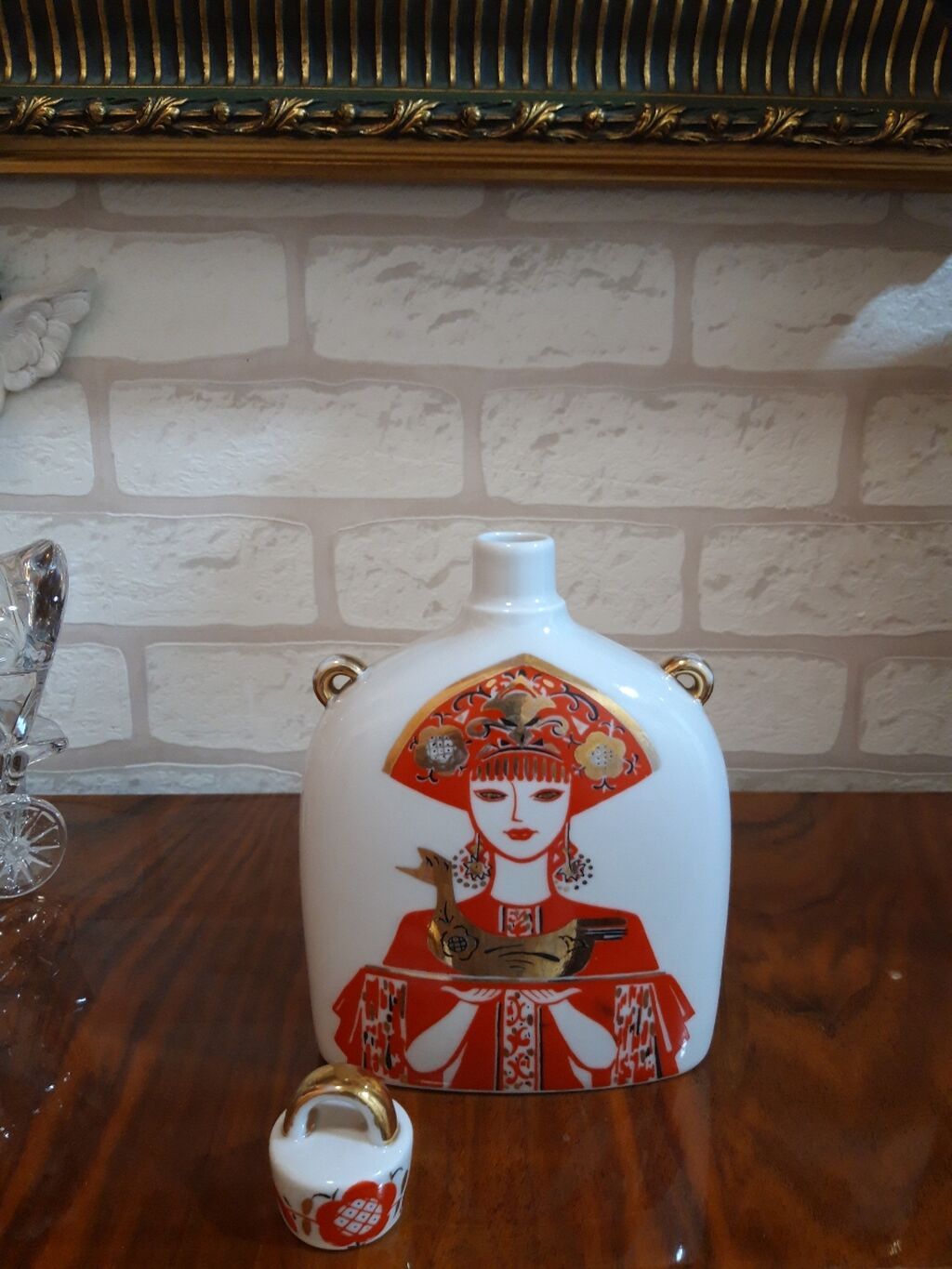 Штоф, фляга, фарфор. ЛФЗ. 1950-1980г. Qrafinka. Qırmızı Ссср peçatı — Süfrə qabı, Bakı (5)
