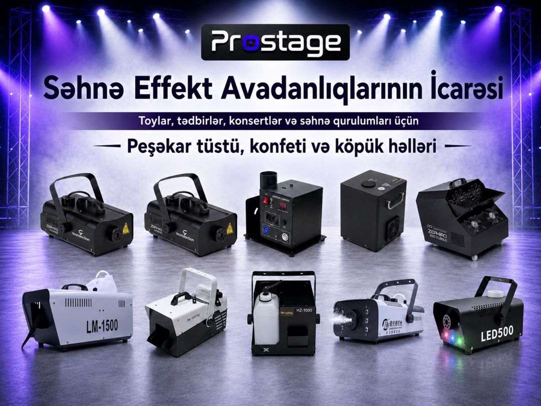 Səhnə effekt avadanlıqlarının icarəsi — Avadanlıq icarəsi, Bakı