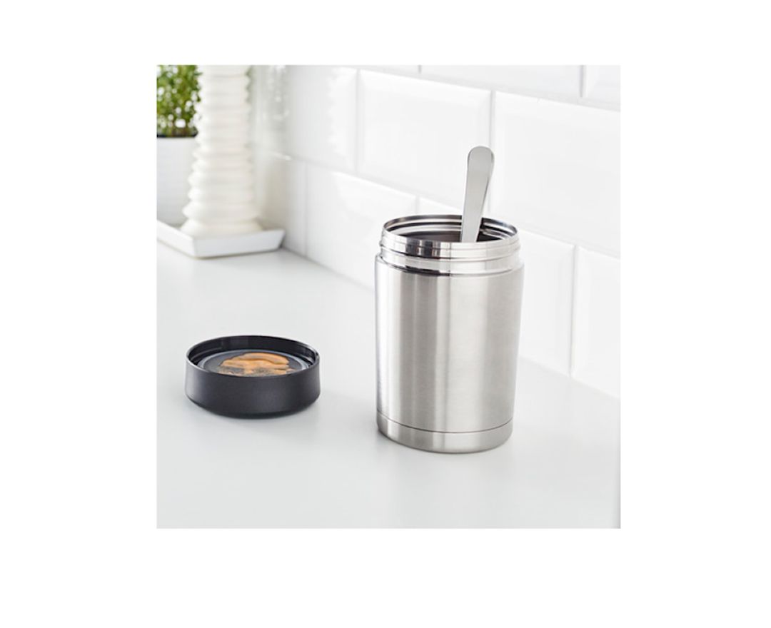 Qida üçün termos IKEA Efterfragad, 500 ml, paslanmayan polad, qara/gümüşü — Mallar, Bakı (3)