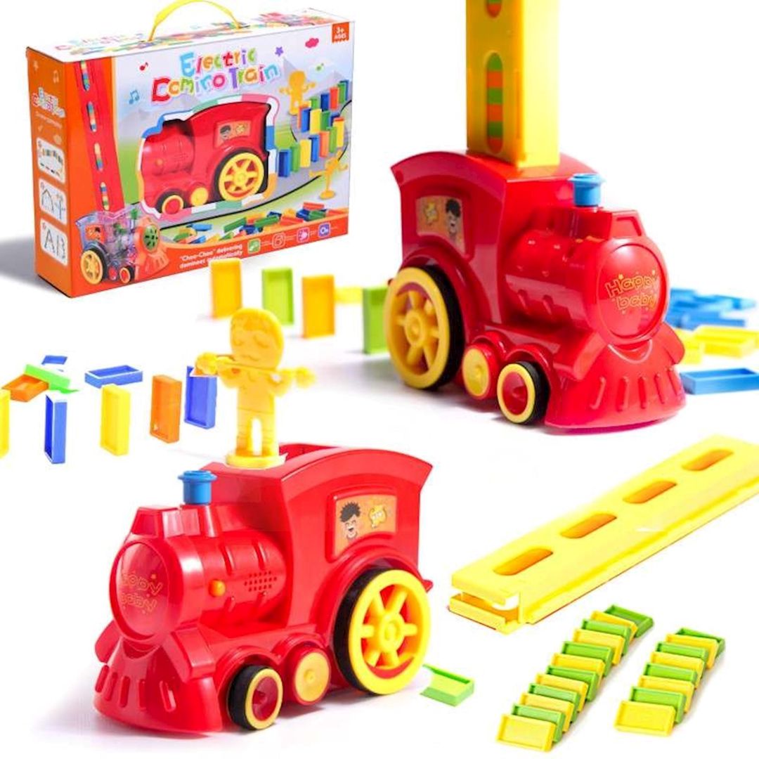 Lokomotiv Domino Train, qırmızı, 16х10х7 sm, 3+ yaş — Mallar, Bakı