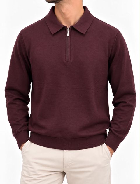 Kişi polo, tünd qırmızı, pambıq, ölçü XL — Bakı