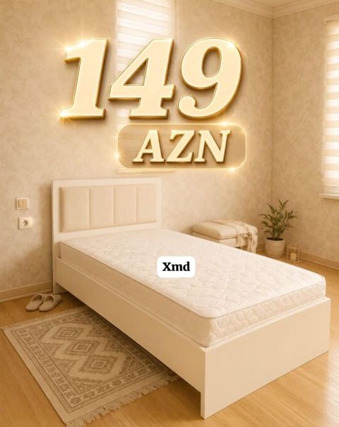 Tək nəfərlik çarpayı – müasir, kompakt dizayn - Rəng: ağ/krem tonları — 149 ₼ · Bakı · Yataqlar Tək nəfərlik çarpayı – müasir, kompakt dizayn - Rəng: ağ/krem tonları — Bakı