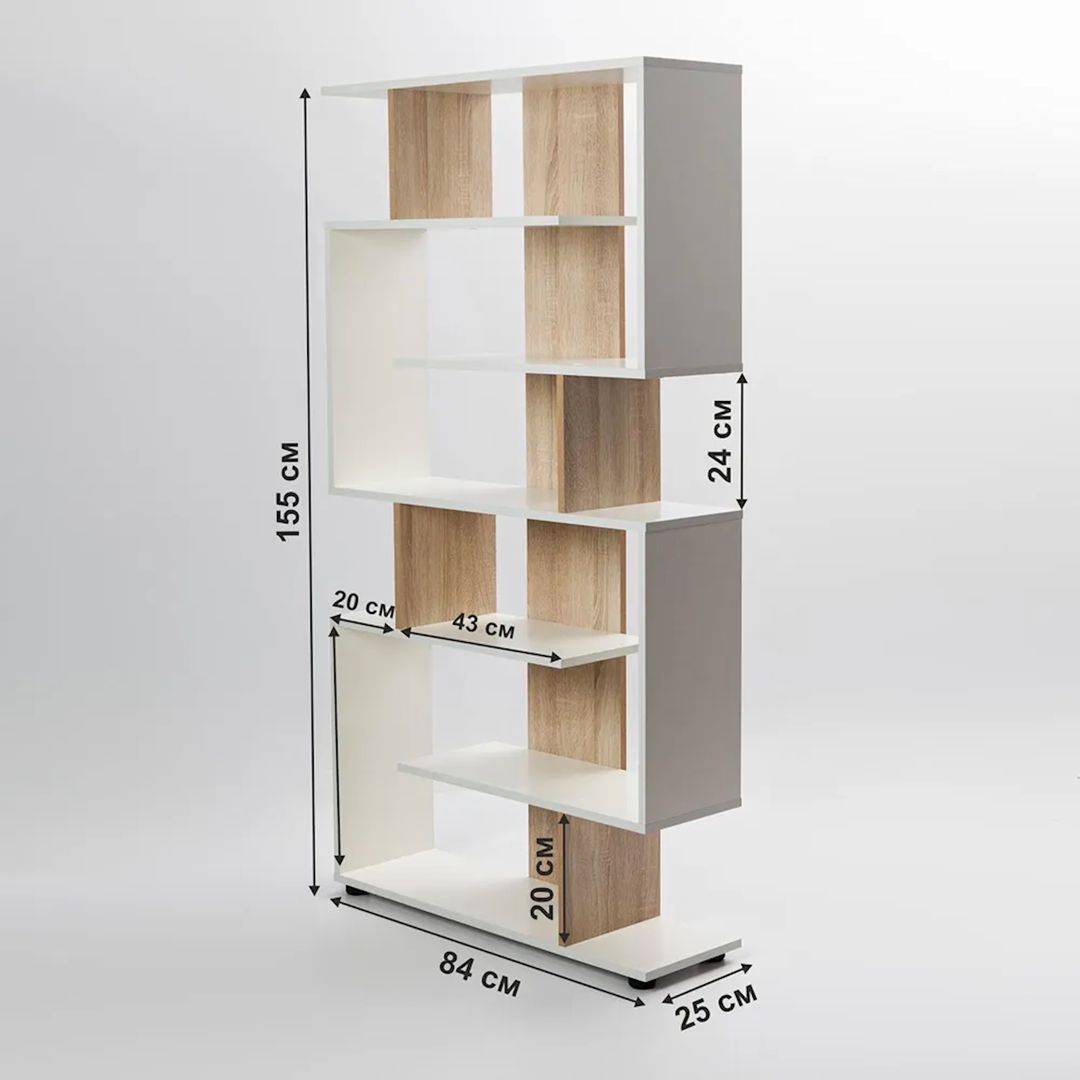 Stellaj Letta, ağ/bej, Ldsp, 84x25x155 sm — Mallar, Bakı (2)