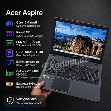 Core i5-8 nəsil/Ram 8gb DDR4/HDD 1TB — Noutbuklar və planshetlər (5)