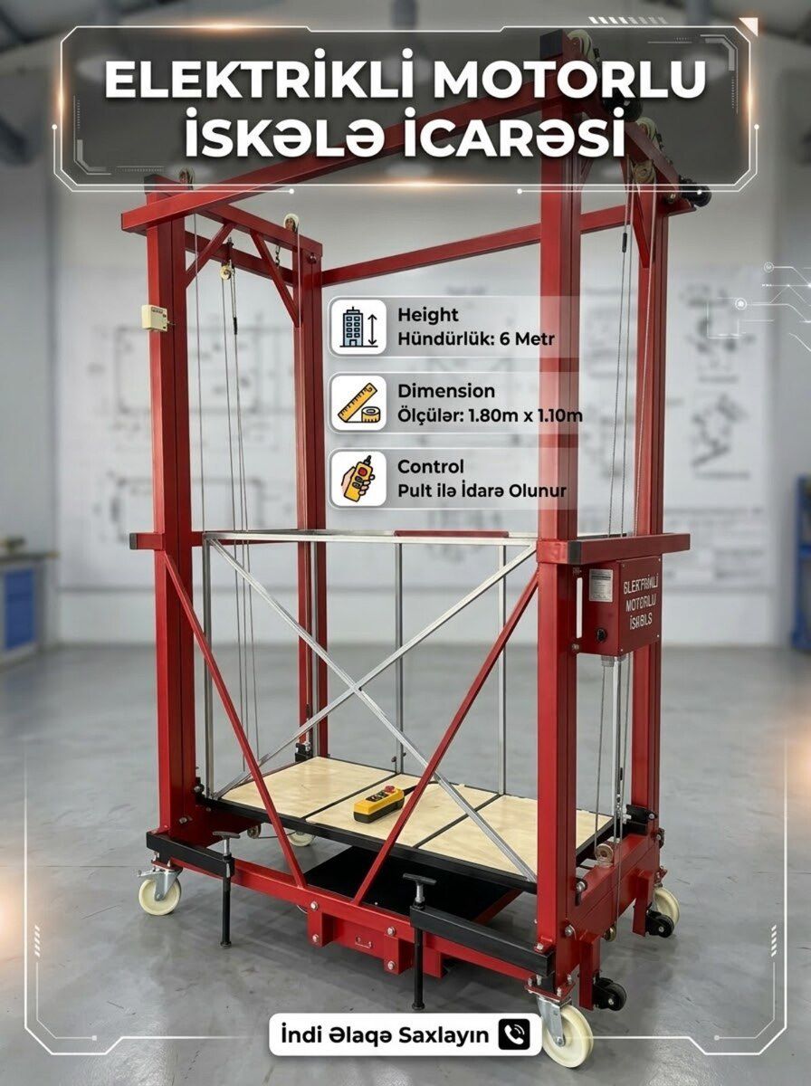 Elektrikli ayaqaltı iskələ icarəsi — Avadanlıq icarəsi, Bakı (5)