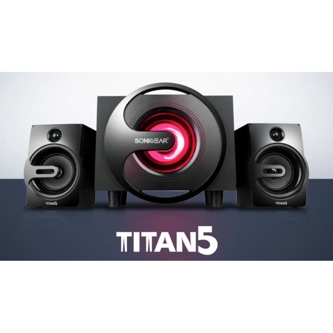SonicGear Titan 5 Btmı Speaker (40 Watts, 7 Colors Pulsating LED, AUX in, FM Radio, USB Input) Titan 5 Btmı-n — Dinamiklər və akustik sistemlər, Bakı (2)