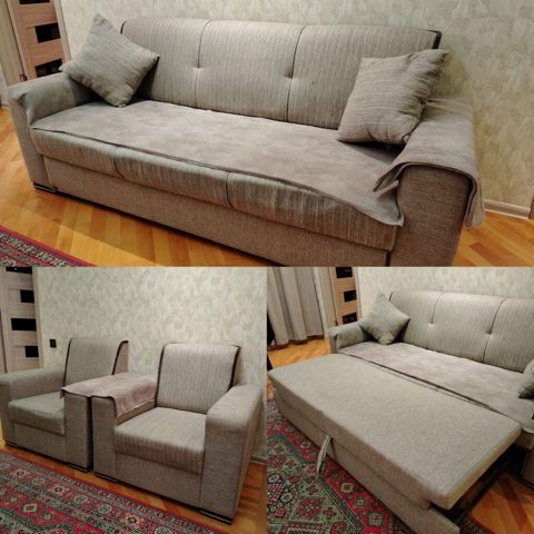 Divan kreslo dəsti satılır madeyradan 250₼. Yaxşı vəziyyətdədir — 250 ₼ · Bakı · Mebel Divan kreslo dəsti satılır madeyradan 250₼. Yaxşı vəziyyətdədir — Bakı