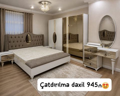 Yataq otağı dəsti – zərif klassik dizayn Komplekt: - 2 nəfərlik — Bakı
