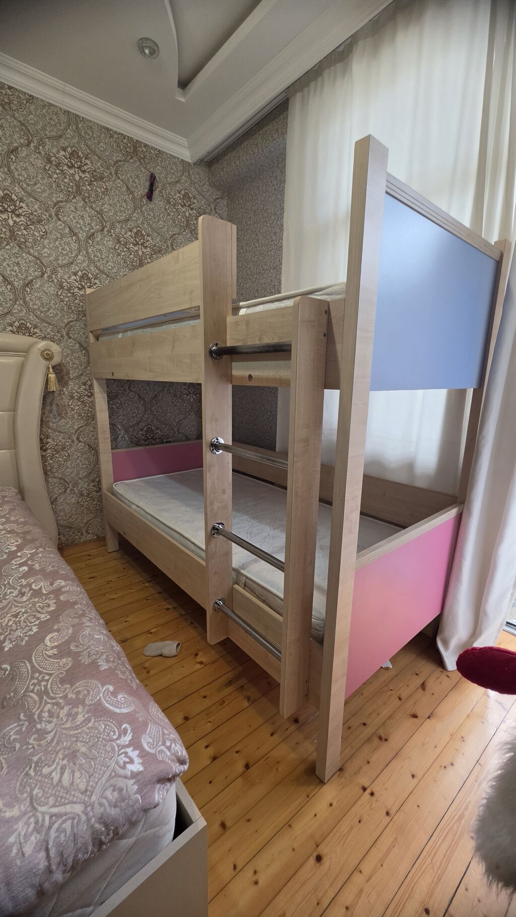 İki mərtəbəli uşaq çarpayısı Böyük uşağada uyğundu Matrası ilə dəst — Yataqlar, Bakı (8)