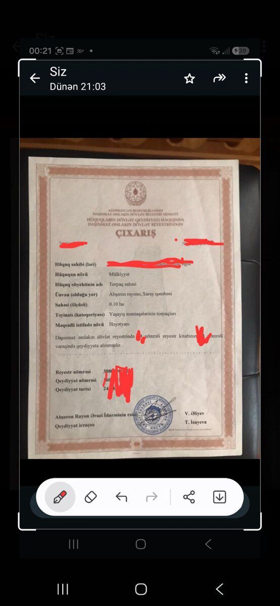10 sot torpaq sahəsi, Saray qəs — Torpaq, Sumqayıt (8)