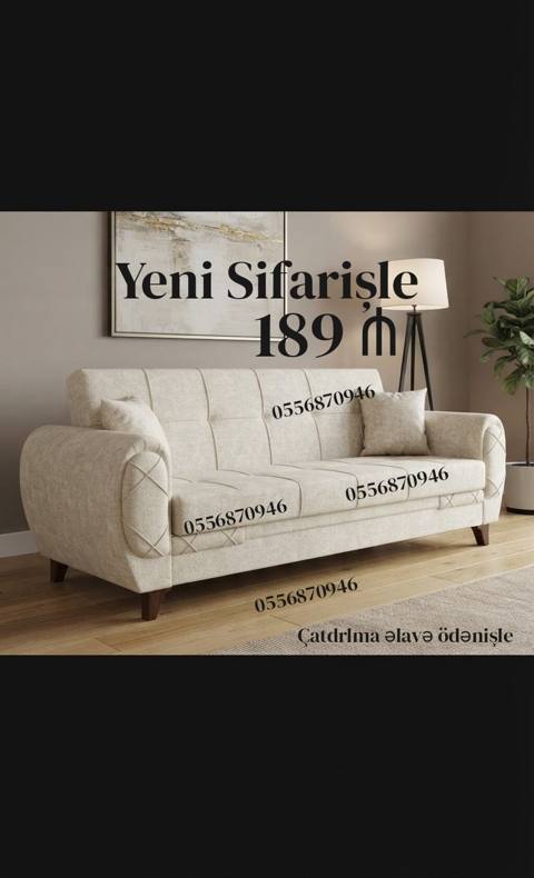 Divan, Yeni, Açılan, Bazalı, Parça, Ödənişli çatdırılma — Brend mebel sifarişle.