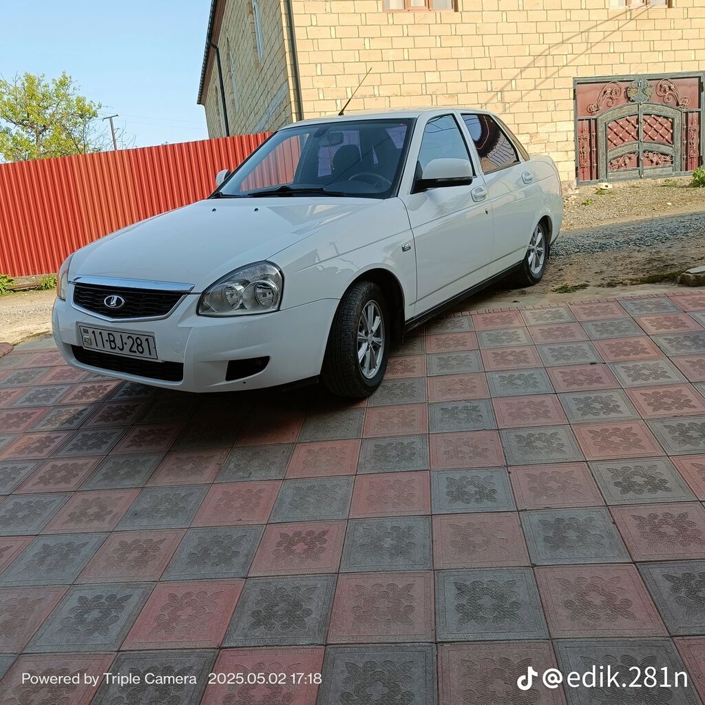 Lada Priora sedan — ağ rəng, 4 qapı, ön ötürücülü. ili 2014 Texniki 11-BJ-281 — Avtomobillər, Şəmkir (2)