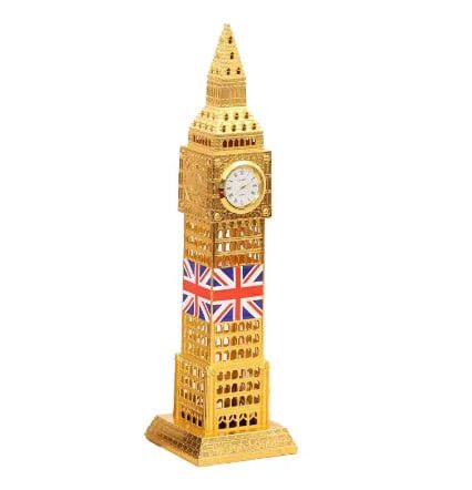 Suvenir Big Ben modeli, dünyaca məşhur memarlıq, Londondan, alaşımlı metal, əl işi, ofis ornamenti, qızılı - prl_0049 — Mallar, Bakı