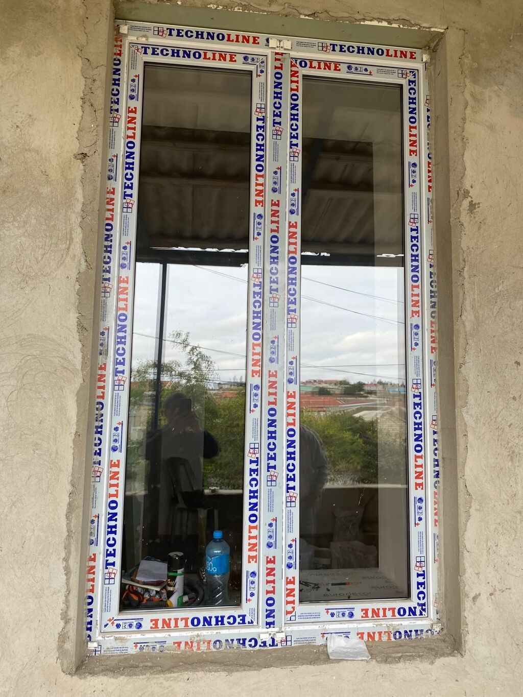 Plastik pencere 196/110sm 120azn Balaxani 8983 leli — Pəncərələr, qapılar, balkonlar, Bakı