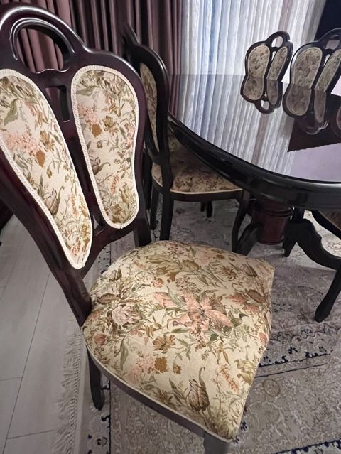 Qonaq otağı üçün, İşlənmiş, Oval masa, 8 stul — Bakı