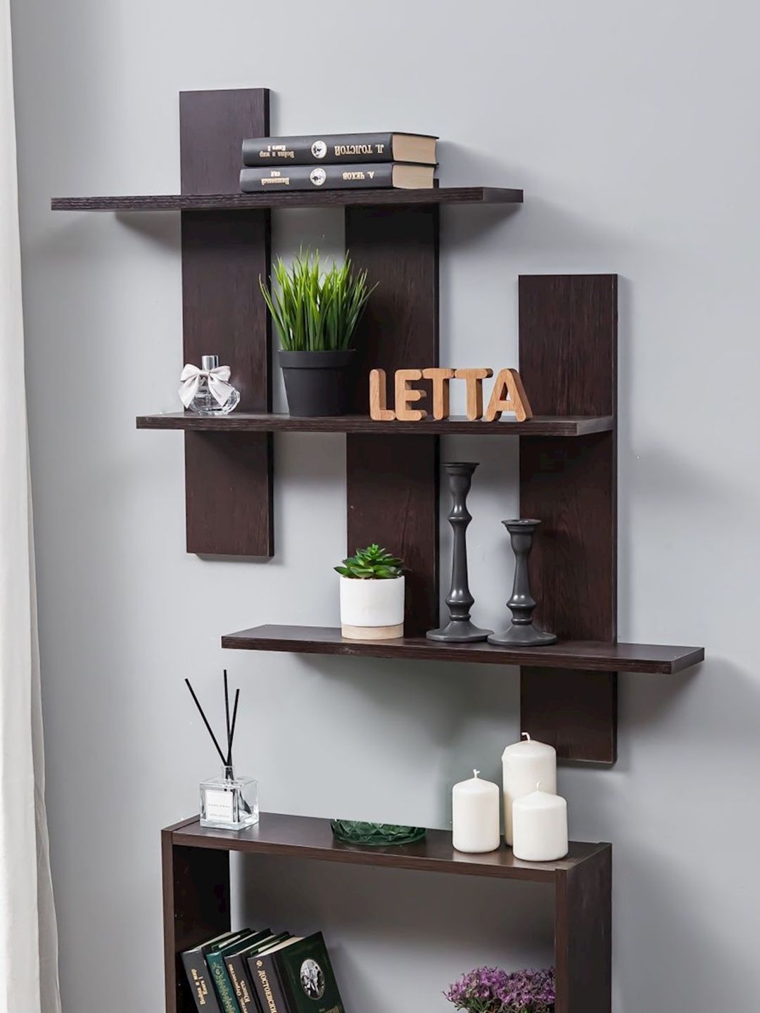 Rəf Letta, qəhvəyi, Ldsp, 84х15х84 sm — Mallar, Bakı (2)