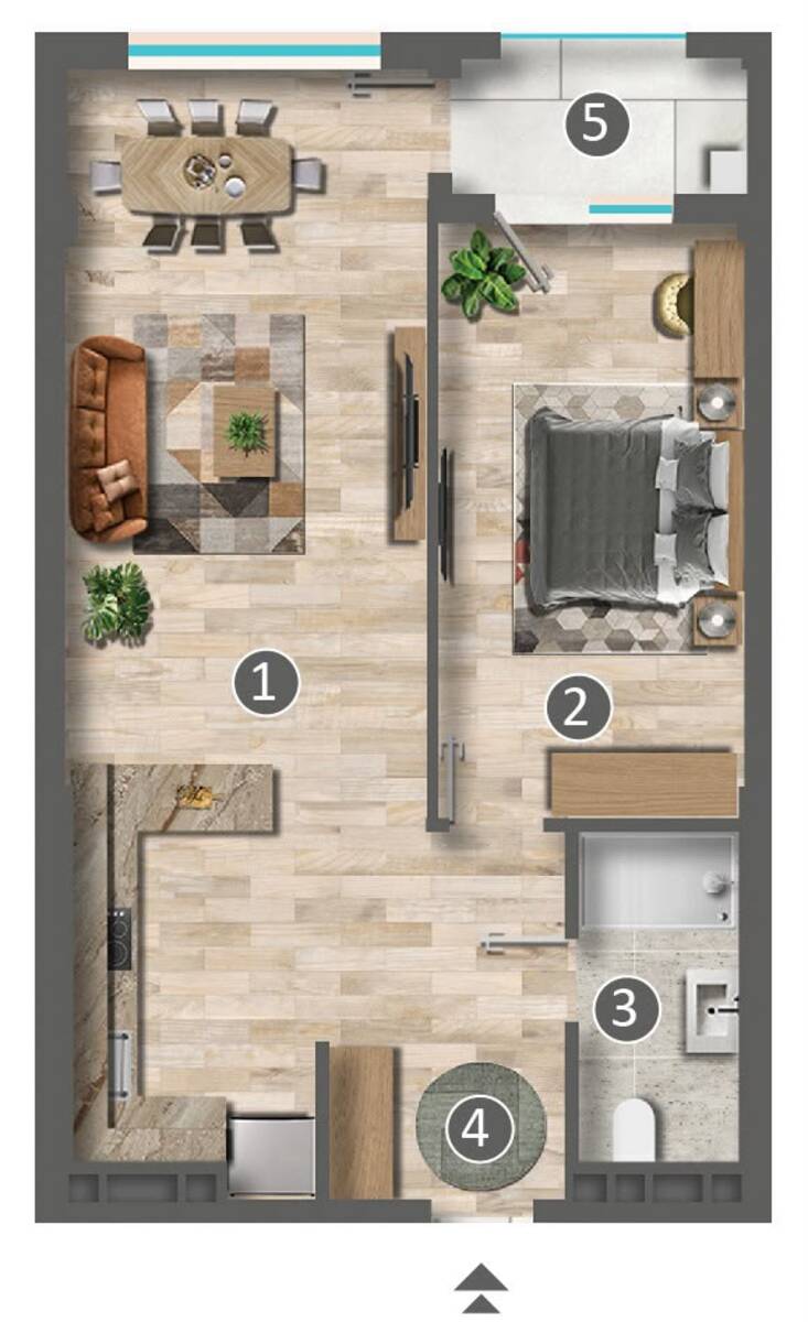 Satılır 2 otaqlı yeni tikili 72.8 m² — Mənzil, Sumqayıt (5)