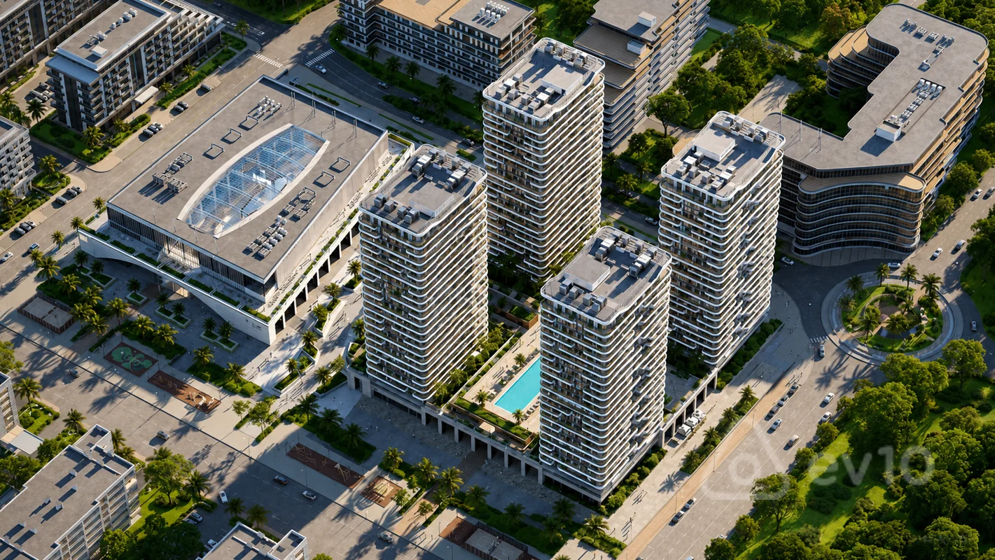 2 otaqlı mənzil, 56.2 m², Sea Breeze Sky Park — Mənzil, Bakı (3)