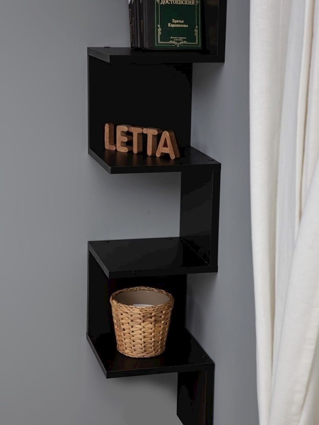 Rəf Letta, qəhvəyi, Ldsp, 25.4х24х138 sm — Mallar, Bakı (3)
