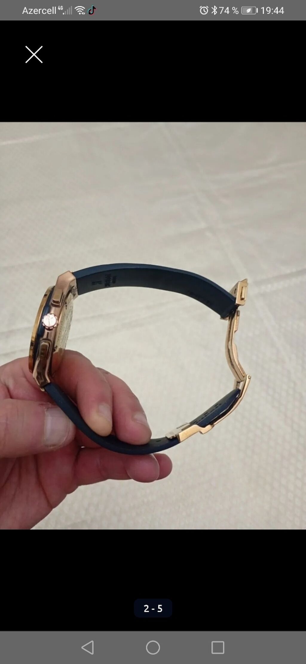 Hublot üslubunda kişi qol saatı - Korpus: qızılı tonlu metal, ön — Qol saatları, Bakı (4)
