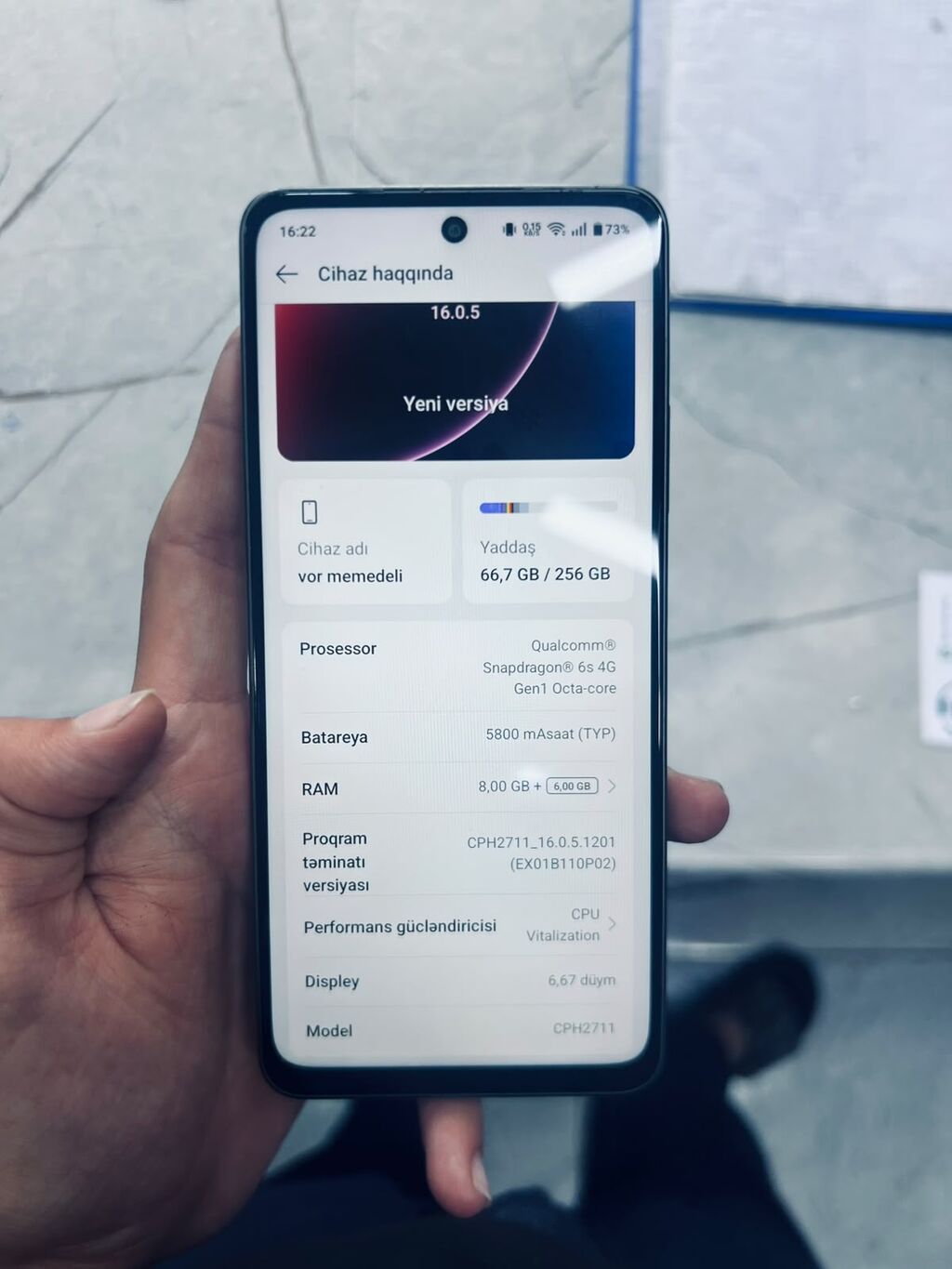 Oppo A5 Pro, 256 GB, rəng - Yaşıl, Barmaq izi, Face ID — OPPO, Mehdiabad (7)