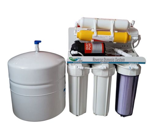Aquabir 6A-WP — 6 mərhələli pompalı əks osmos su filtri Mətbəx — Suv filtrlari va pompalari