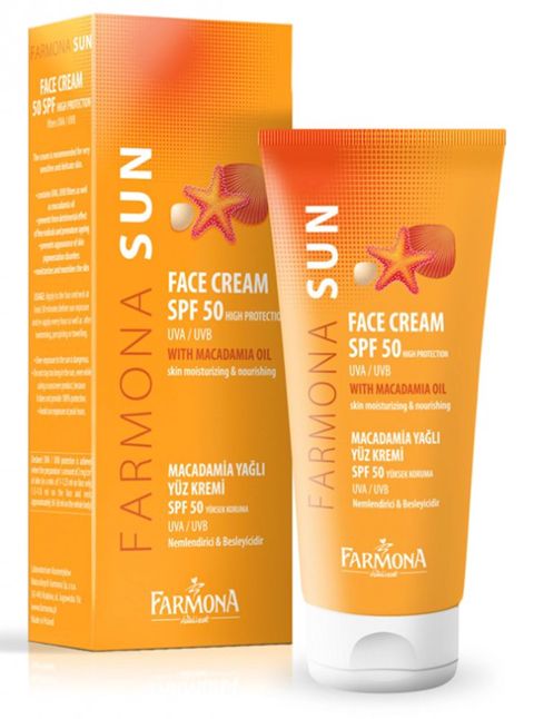 Üz üçün günəşdən qorunma kremi Farmona Sun Balance SPF 50 Makadamiya yağı ilə 50 ml — Bakı