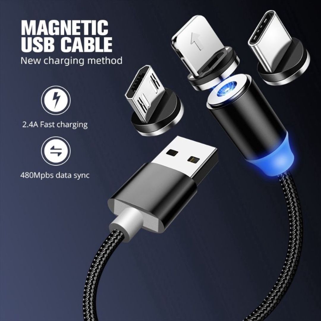Maqnit kabel 3 IN 1 Type-c Magnetıc Cable 360 — Telefonlar və qadjetlər, Bakı (2)